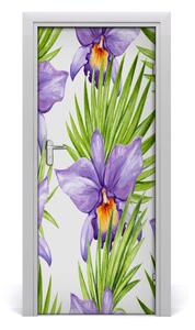Samolepiace fototapety na dvere Orchidea a palmy 85x205 cm