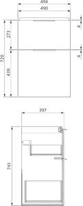 Cersanit City skrinka 49.4x39.7x72 cm závesné pod umývadlo biela S584-016-DSM