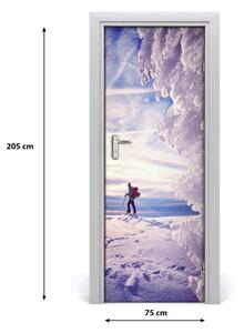 Fototapeta na dvere ľudia lyžiar 75x205 cm