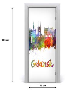 Fototapeta samolepiace na dvere farebný Gdansk 75x205 cm