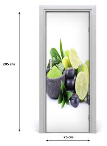 Fototapeta na dvere samolepiace citrusy a kamenia 75x205 cm