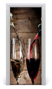 Fototapeta na dvere samolepiace víno v pohári 85x205 cm