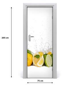 Fototapeta na dvere do domu samolepiace citrusy 75x205 cm