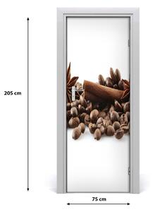 Fototapeta na dvere samolepiace zrnká kávy 75x205 cm