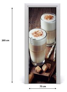 Fototapeta na dvere samolepiace káva latte 75x205 cm