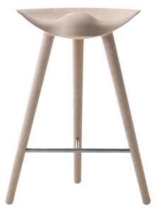 AUDO (MENU) Barová stolička ML 42 Counter, Natural Oak nerezová oceľ