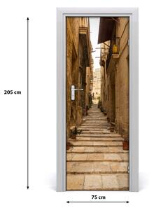 Fototapeta samolepiace dvere Malta uličky 75x205 cm