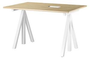STRING Pracovný stôl Works, White / Oak 120 x 78 cm