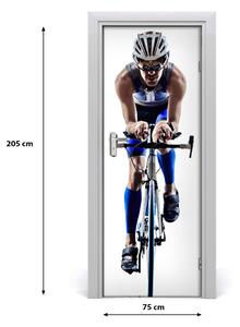 Fototapeta samolepiace na dvere šport cyklista 75x205 cm
