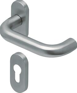 Ložiskové kovanie COBRA UFO-R oval 3.0 (IN), kľučka-kľučka, Otvor na cylindrickú vložku PZ, COBRA IN (nerez)