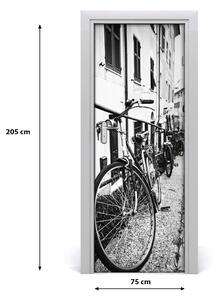 Fototapeta samolepiace na dvere mestské bicykle 75x205 cm