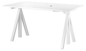 STRING Polohovací pracovný stôl Works, White 140 x 78 cm