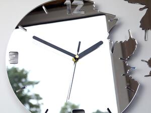 Moderné nástenné hodiny MIRROR BUTTERFLIES (nalepovacie hodiny na stenu)