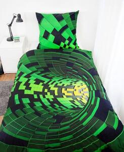 HERDING Obliečky 3D Efekt green Bavlna, 140/200, 70/90 cm