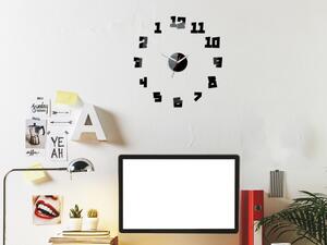 Moderné nástenné hodiny CRAZY CLOCK - BACK IN TIME (nalepovacie hodiny na stenu)