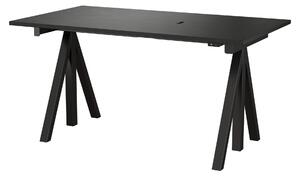 STRING Polohovací pracovný stôl Works, Black 140 x 78 cm