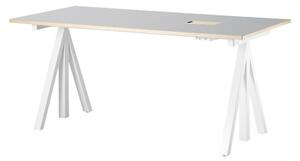 STRING Polohovací pracovný stôl Works, Light Grey 160 x 78 cm