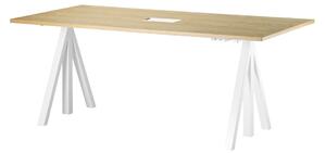STRING Polohovací pracovný stôl Works, White / Oak 180 x 90 cm