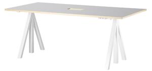 STRING Polohovací pracovný stôl Works, Light Grey 180 x 90 cm
