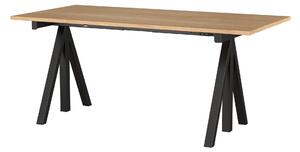 STRING Polohovací pracovný stôl Works, Black / Oak 160 x 78 cm