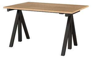 STRING Polohovací pracovný stôl Works, Black / Oak 120 x 78 cm