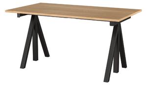STRING Pracovný stôl Works, Black / Oak 140 x 78 cm