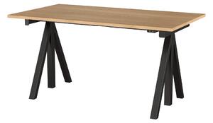 STRING Polohovací pracovný stôl Works, Black / Oak 140 x 78 cm