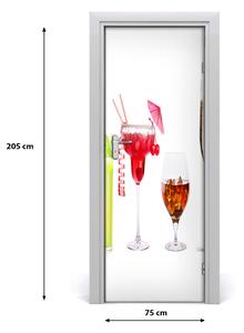 Fototapeta na dvere samolepiace farebné koktaily 75x205 cm