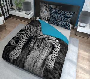 DETEXPOL Francúzske obliečky Leopard Bavlna, 220/200, 70/80 cm
