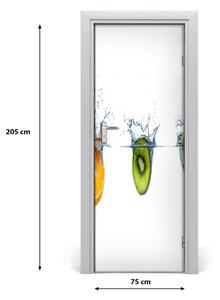 Fototapeta na dvere samolepiace ovocie pod vodou 75x205 cm