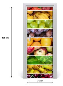 Fototapeta na dvere samolepiace farebné ovocie 75x205 cm