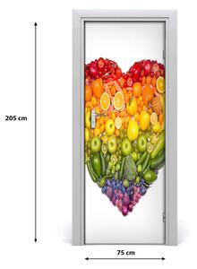 Fototapeta na dvere samolepiace ovocie srdce 75x205 cm