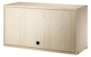 STRING Skrinka Cabinet with Flip Door, Ash