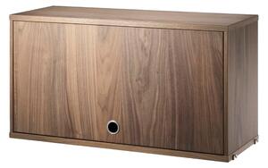 STRING Skrinka Cabinet with Flip Door, Walnut