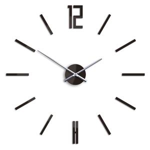 Moderné nástenné hodiny CARLO WENGE wenge (nalepovacie hodiny na stenu)