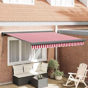 Maison Exclusive – Manuálna markíza, 3 x 2,5 m, červeno-biele pruhy