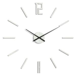 Moderné nástenné hodiny CARLO WHITE white (nalepovacie hodiny na stenu)
