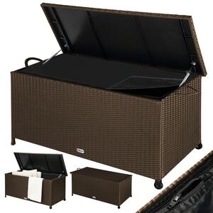 Polyratanový úložný box RICCO, 117 x 53 x 60cm, hnedá Casaria