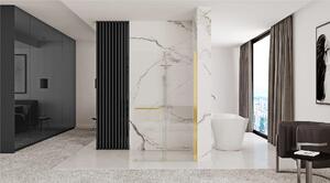 Rea Cortis stena sprchovacieho kúta 120 cm zlatá lesklý/sklo priehľadné REA-K8485