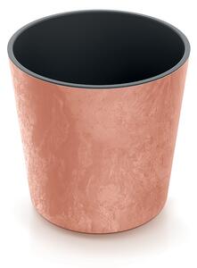Prosperplast Kvetináč NURBI ZAOBLENÝ BETÓNOVÝ EFEKT tehlovo červený, variant 30 cm