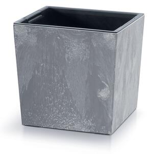 Prosperplast Kvetináč NURBI CUBE BETON EFFECT tmavo šedý, variant 29,5 cm
