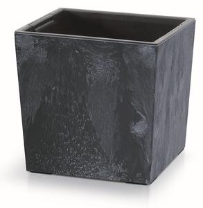 Prosperplast Kvetináč NURBI kocka betónový efekt antracit, variant 24 cm
