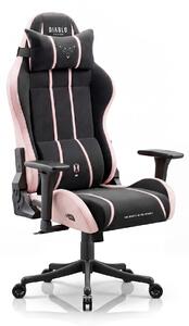 Látková herná stolička čierno-ružová Diablo X-One 2.0 Akira Pink Small