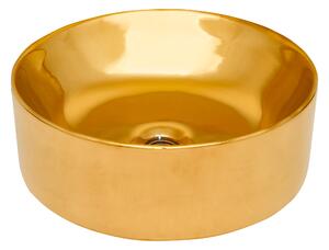 Invena Kos umývadlo 42x42 cm okrúhly pultové umývadlo zlatá CE-38-009