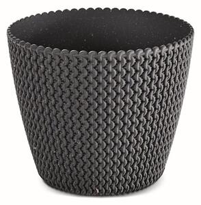 Prosperplast Kvetináč PLOWY ECO antracit, variant 13 cm