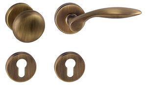 Dverné kovanie MP Claudia R 1938 (OGS - Bronz česaný matný), kľučka-kľučka, Otvor pre obyčajný kľúč BB, MP OGS (bronz česaný mat)