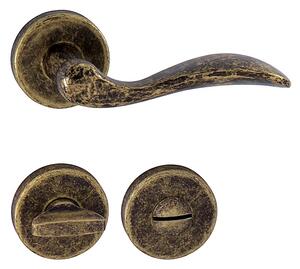 Dverové kovanie MP Lea R 1948 (OBA - Antik bronz), kľučka pravá-guľa, Otvor na cylindrickú vložku PZ, MP OBA (antik bronz)