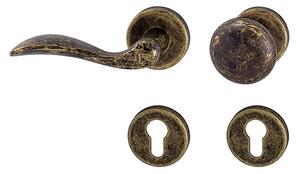 Dverové kovanie MP Lea R 1948 (OBA - Antik bronz), kľučka-kľučka, Otvor pre obyčajný kľúč BB, MP OBA (antik bronz)