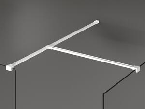 Mexen Kioto, sprchový kút typ Walk-In 70 x 70 cm, 8mm sklo-čierny vzor, biely profil, 800-070-202-20-70-070