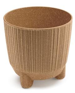 Prosperplast Kvetináč RYFOS N ECO drevo hnedý matný, variant 12,6 cm